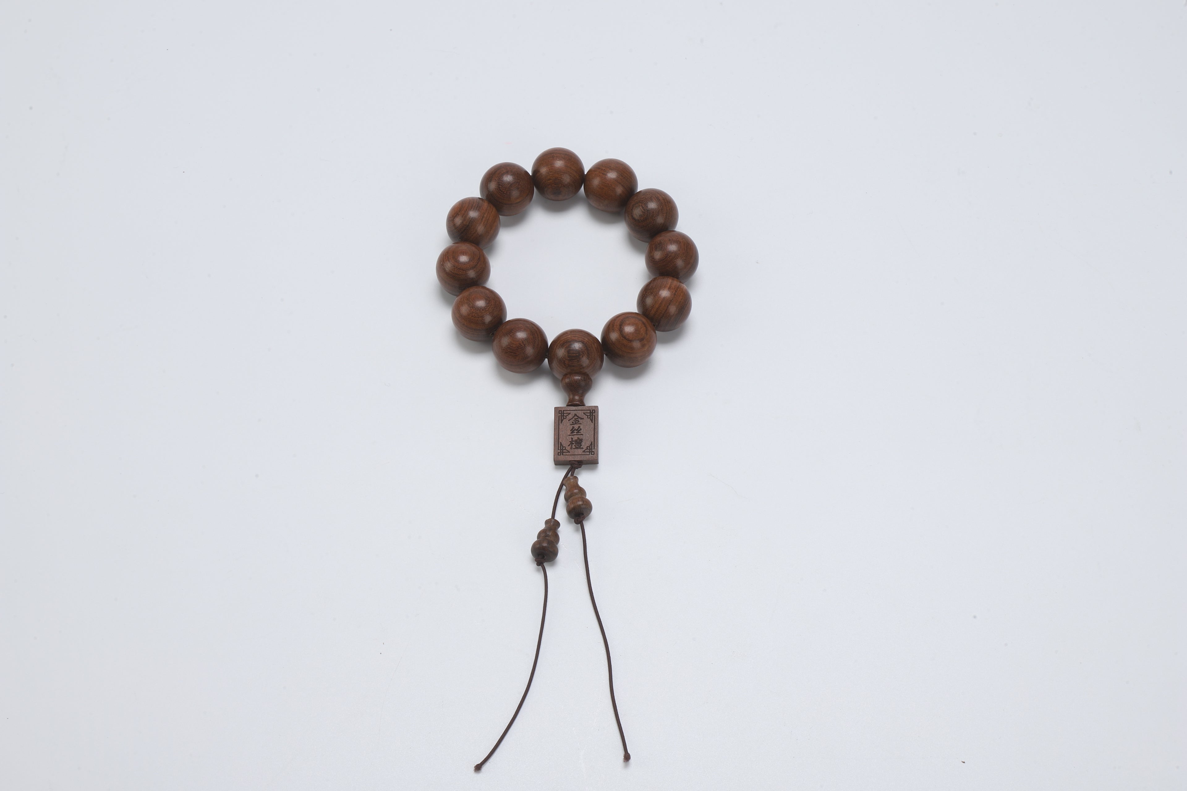 Handcrafted Wooden Beaded Bracelet with Chinese Charm – Simple & Elegant Design